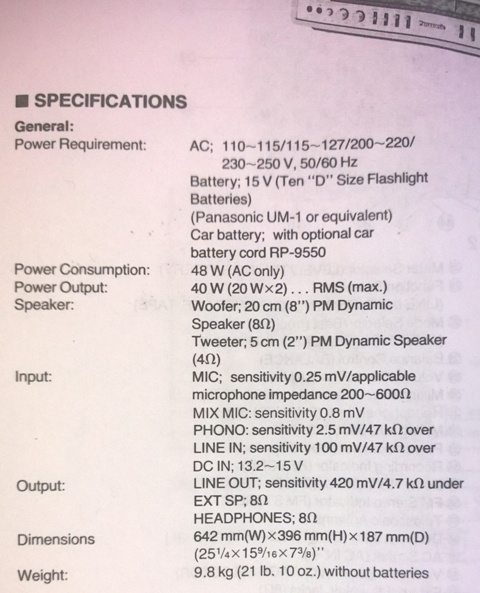 Panasonic RX-5350